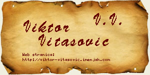 Viktor Vitasović vizit kartica